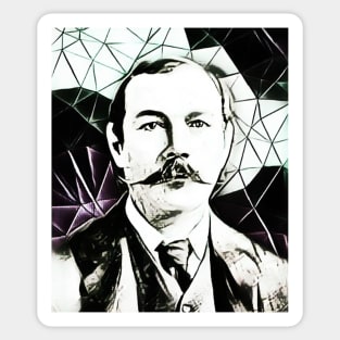 Arthur Conan Doyle Black and White Portrait | Arthur Conan Doyle Artwork 4 Sticker